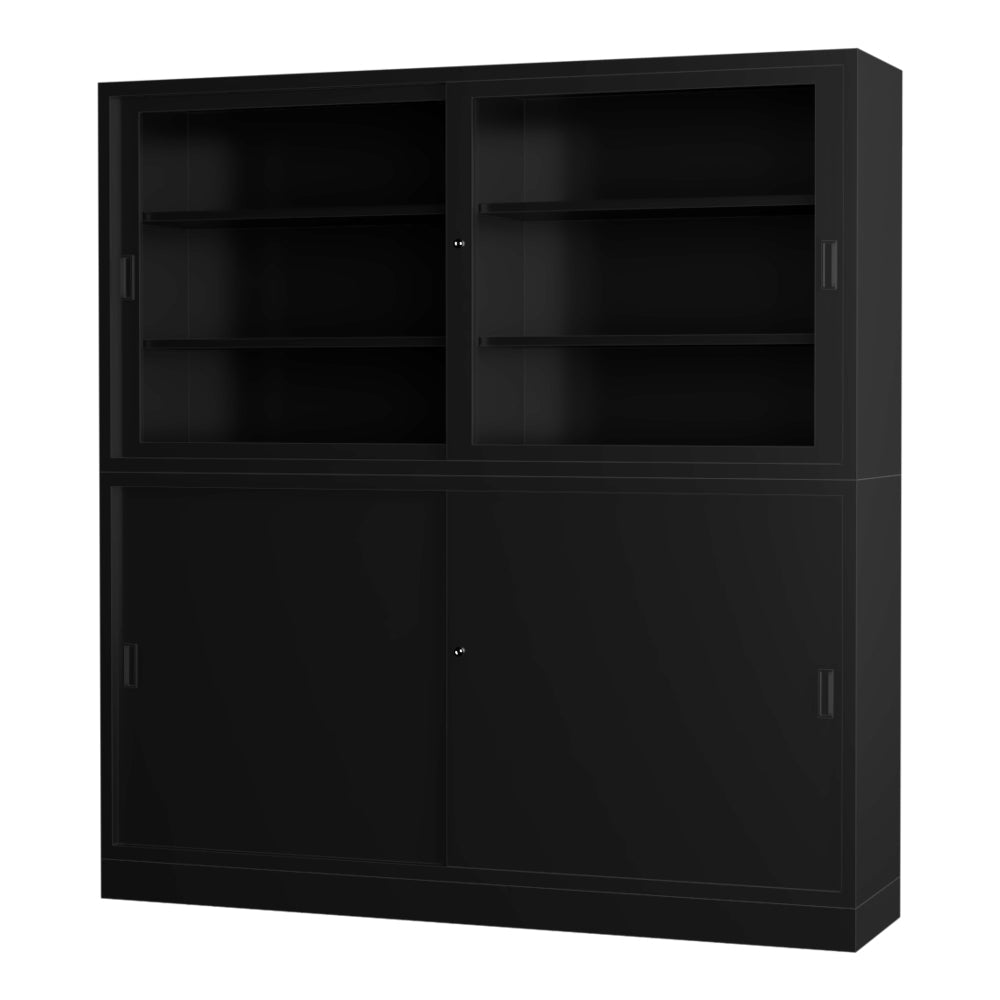 書庫セット 引違い書庫 ベース付き