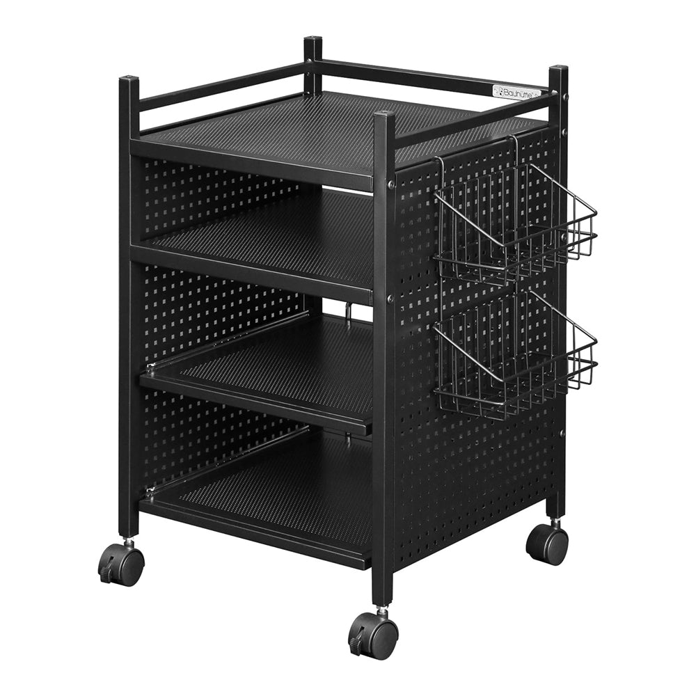 ゲーム機収納ラック スライド棚付 ゲーム機収納多機能ラック Be's製:Bauhutte 【BHS-380G】