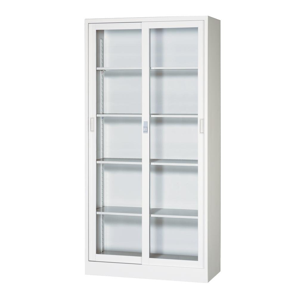 ガラス戸 収納家具 大容量設計 書庫