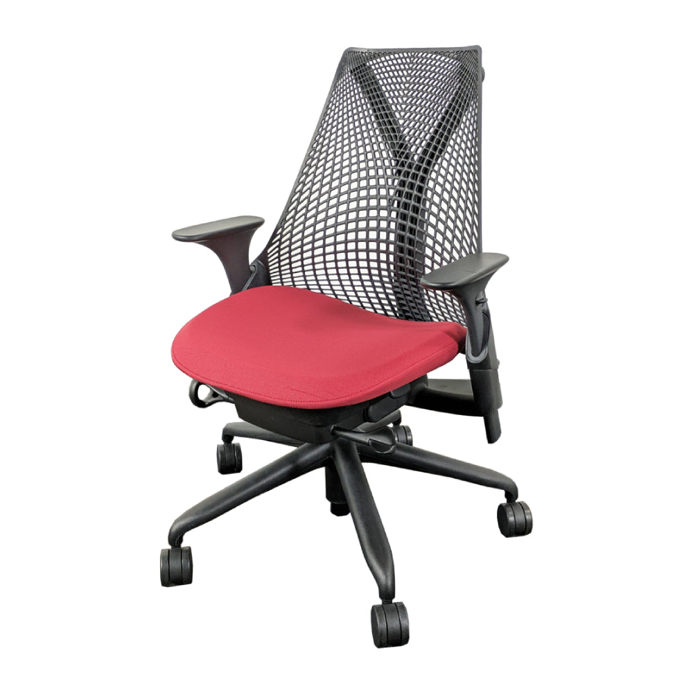 オフィスチェア Yタワー構造 レッド座面