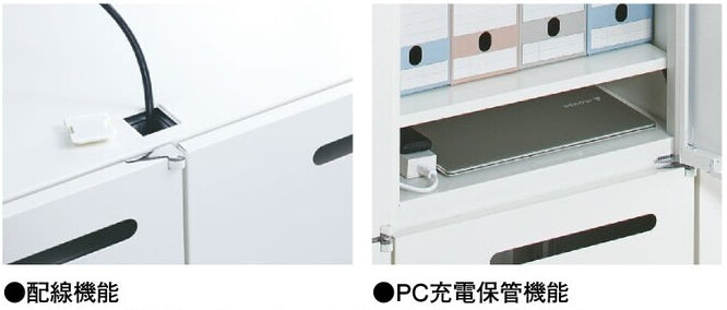 2人用パーソナルボックス 幅900×奥行500×高さ525mm 日本製 完成品 収納 オフィス 人気 グリーン購入適合商品【SKRW45N】