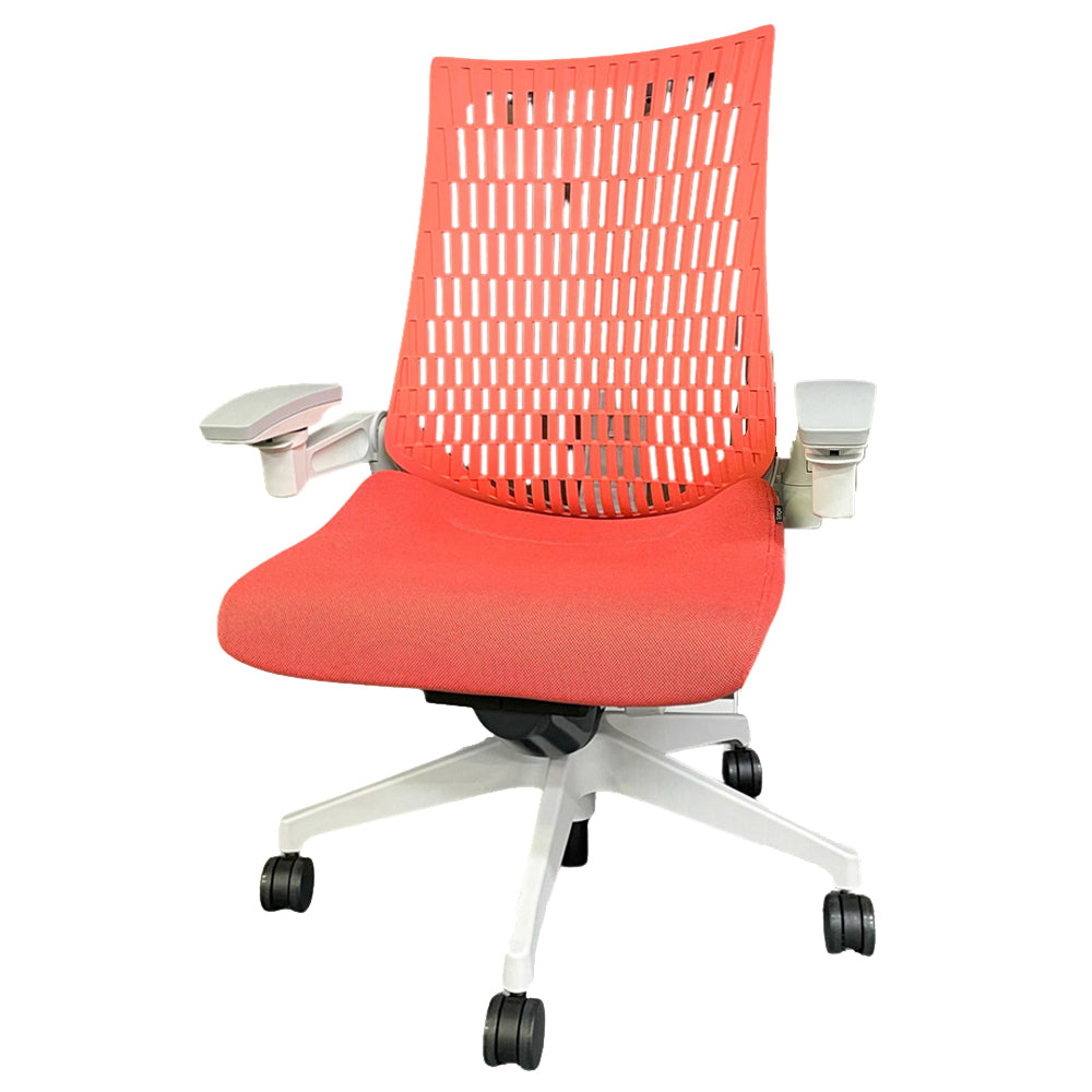 イトーキ アクトチェア 肘付き レッド