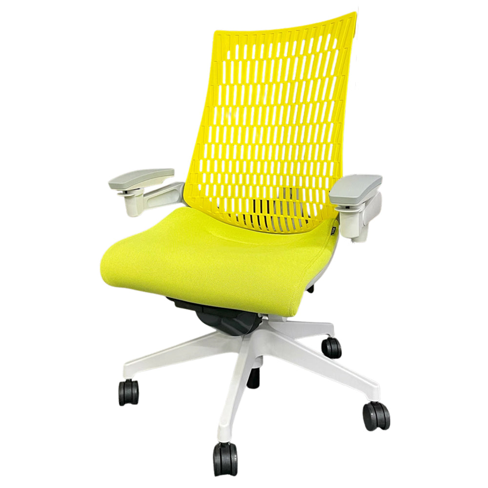 イトーキ アクトチェア イエロー 肘付き