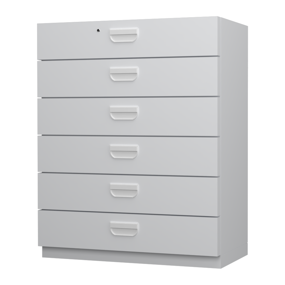 収納庫 ラテラル6段 シリンダー錠