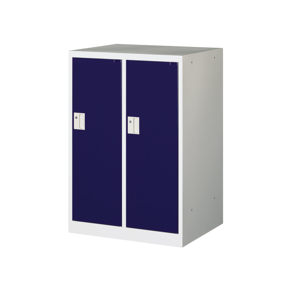 ブルー 小型ロッカー シリンダー錠付