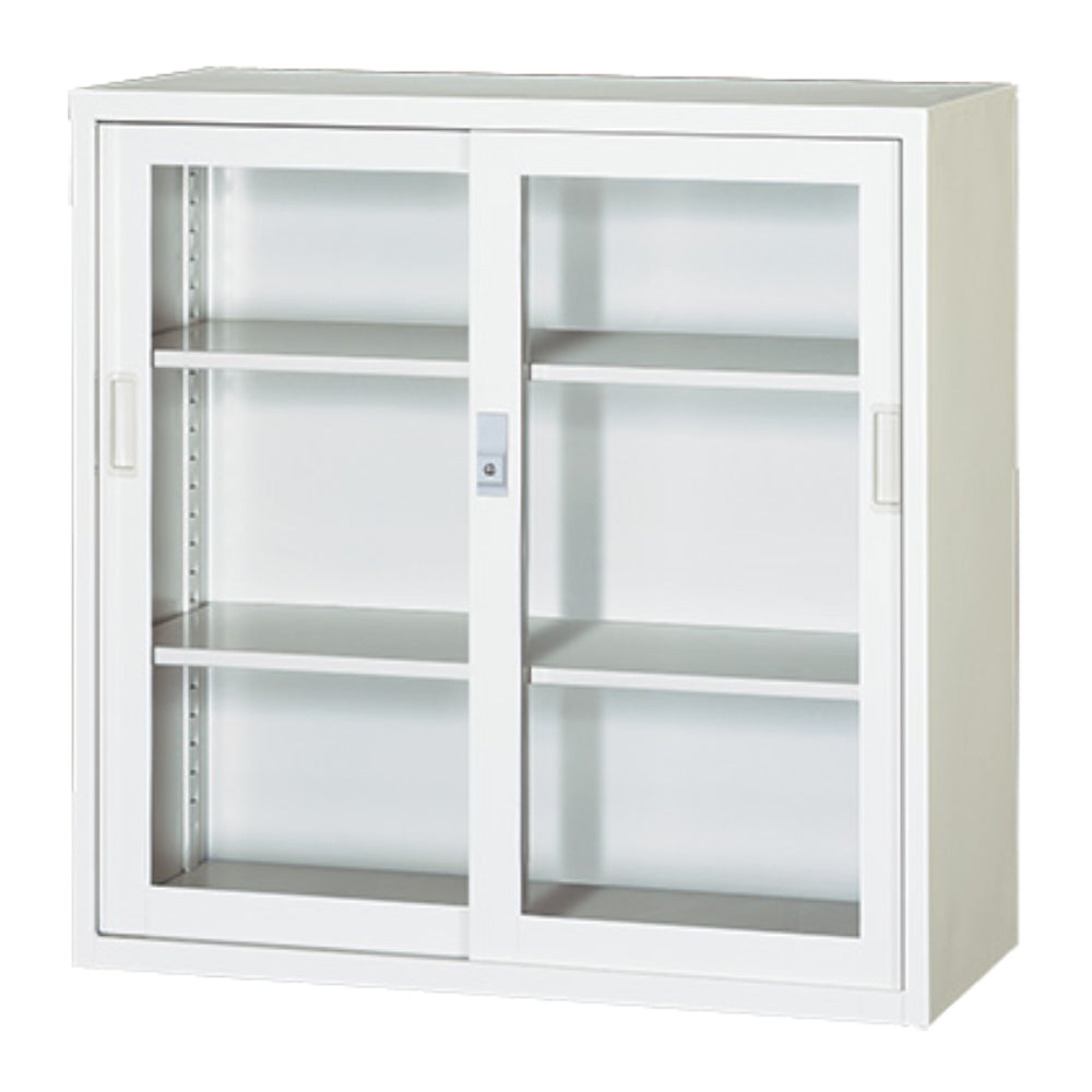 ガラス引違扉 W880 オフィス収納庫