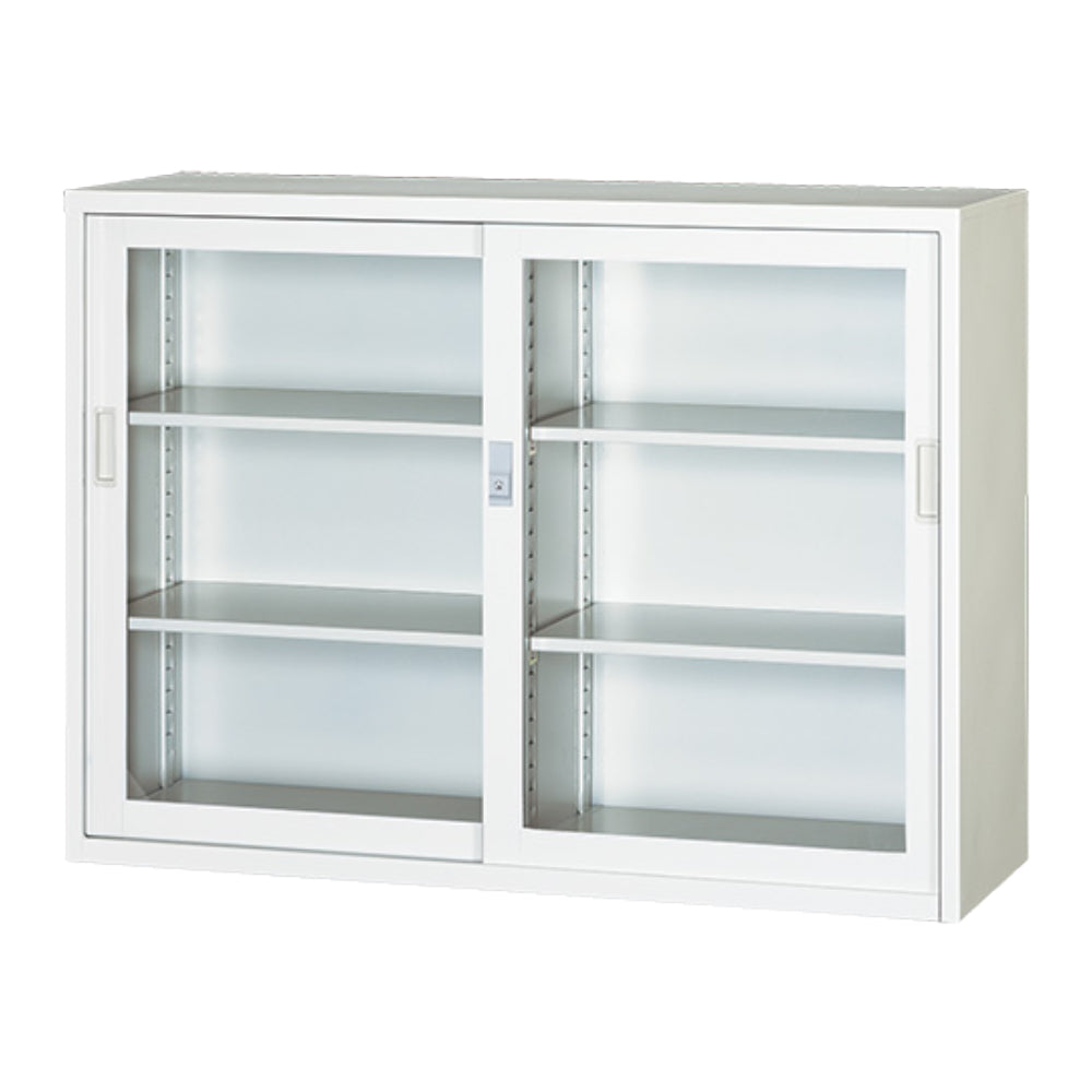 一般書庫 ガラス扉 引違書庫 可動式棚板