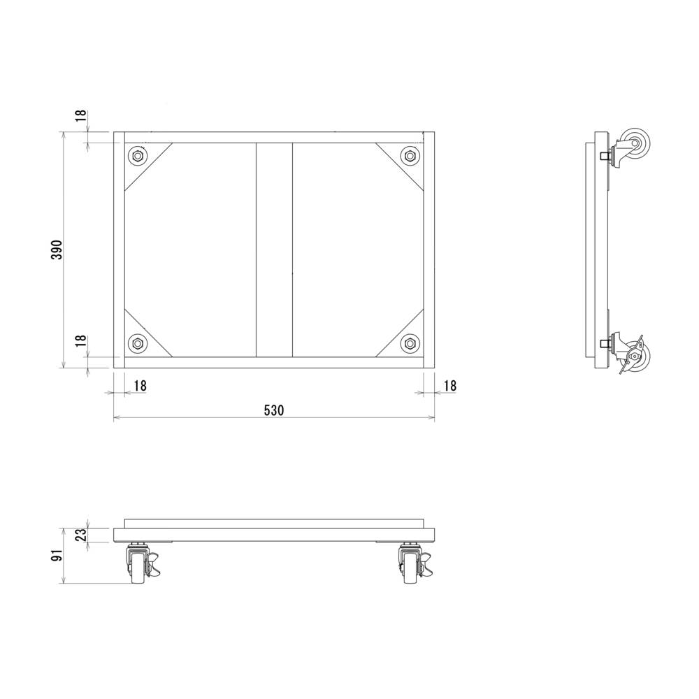 A4判レターケース 2列 専用ベース