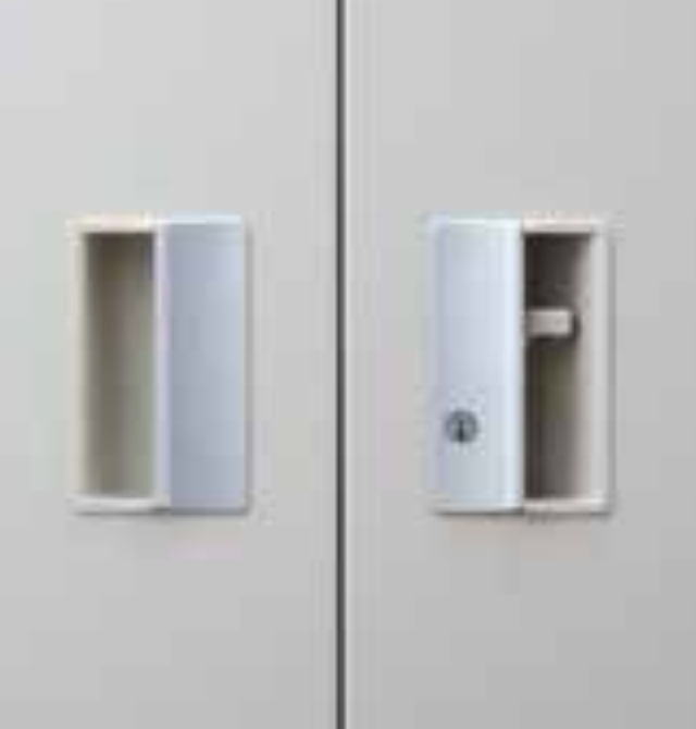 両開錠前 レバー操作 ワンタッチ式