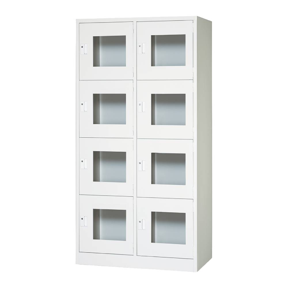 ロッカー 8人用 窓付 シリンダー錠