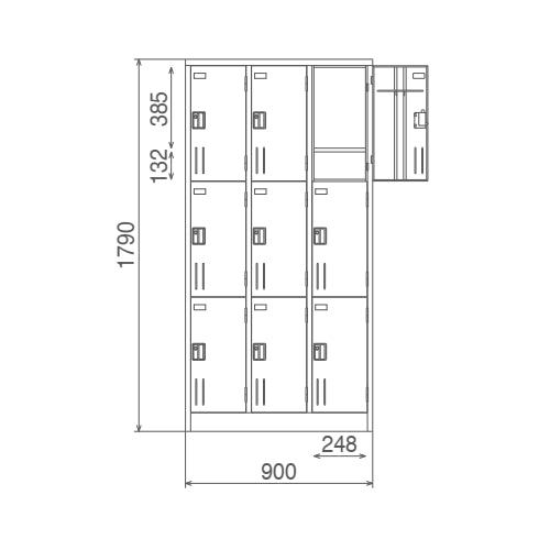 ロッカー設置 使いやすいデザイン 錠付きロッカー