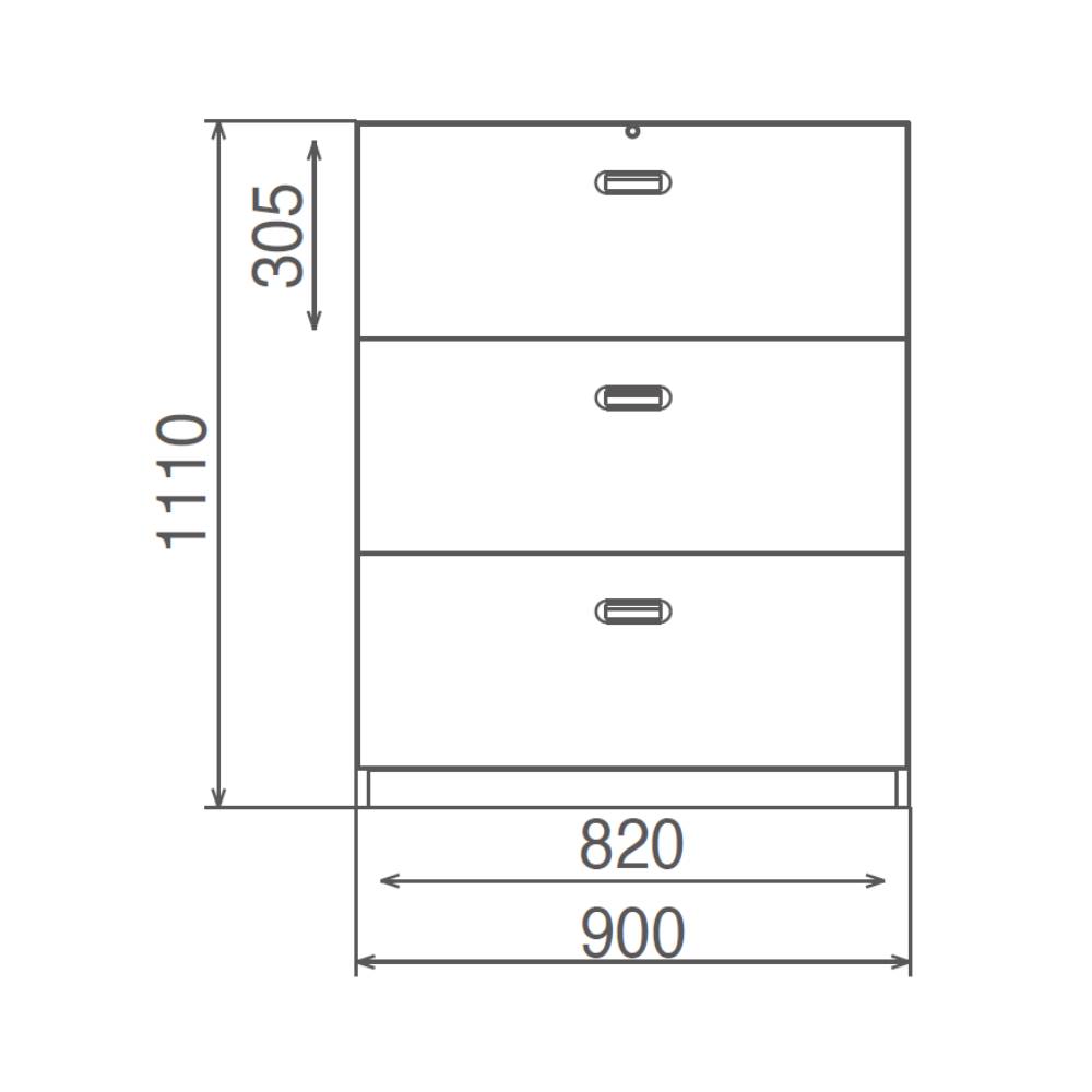 収納庫 書類収納 引き出し 下置き専用