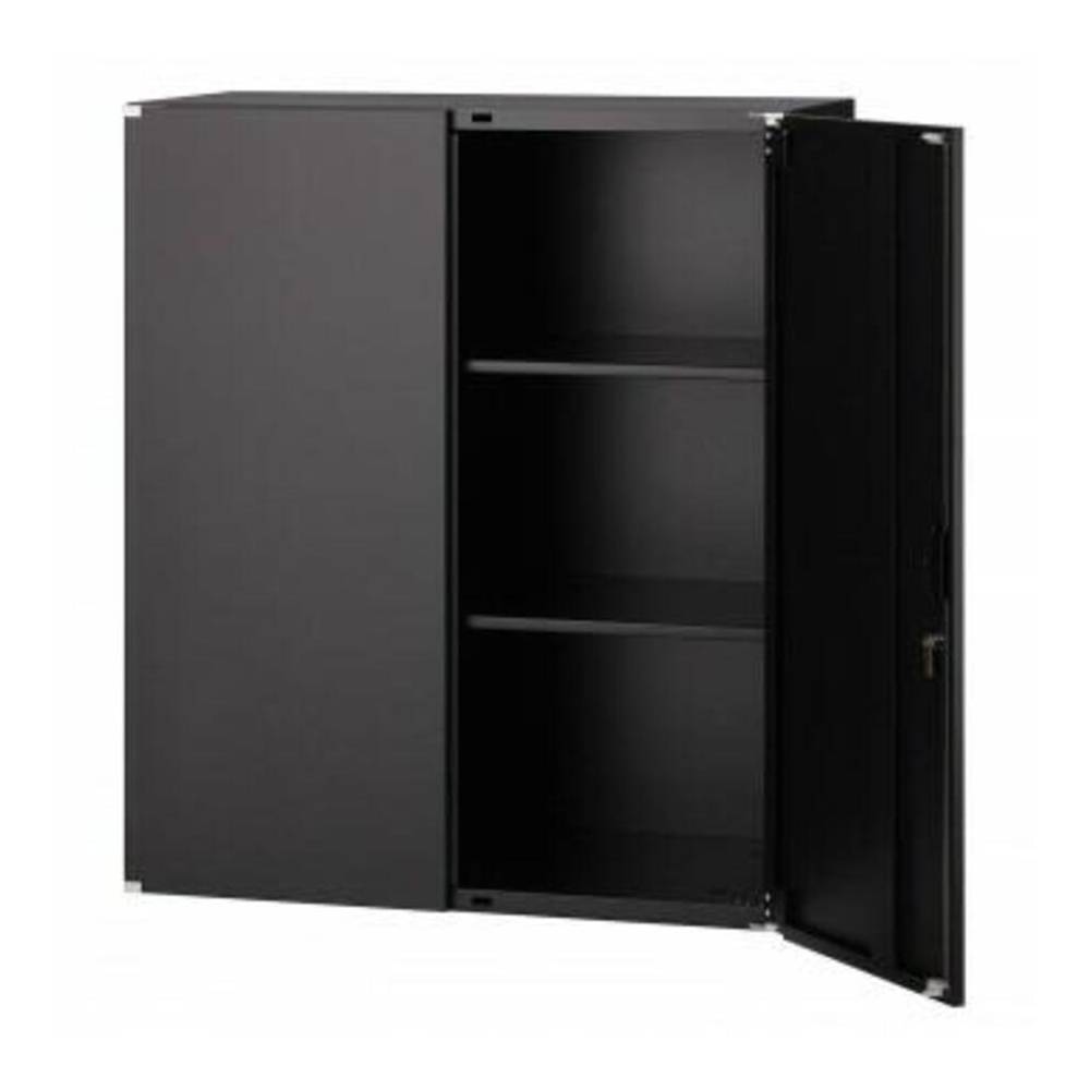 両開書庫 ブラック オフィス 収納庫