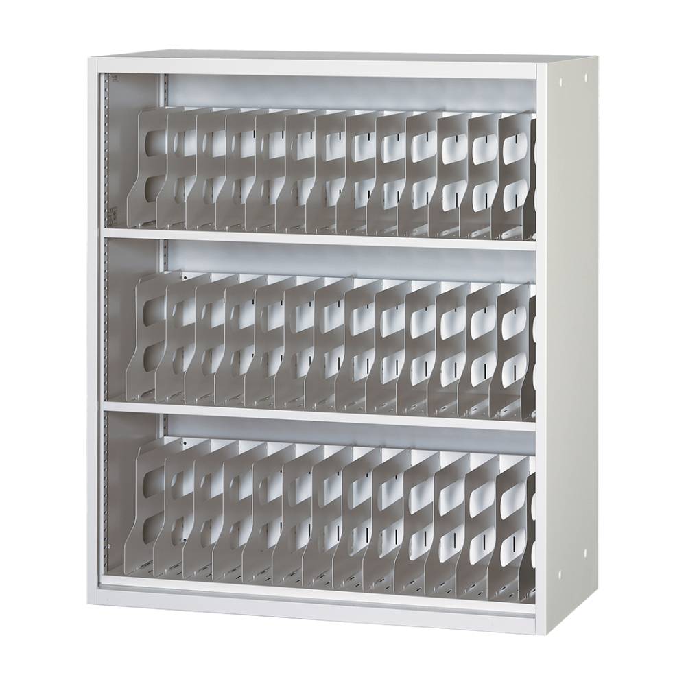 フォルダーラック 可動棚 仕切板付き