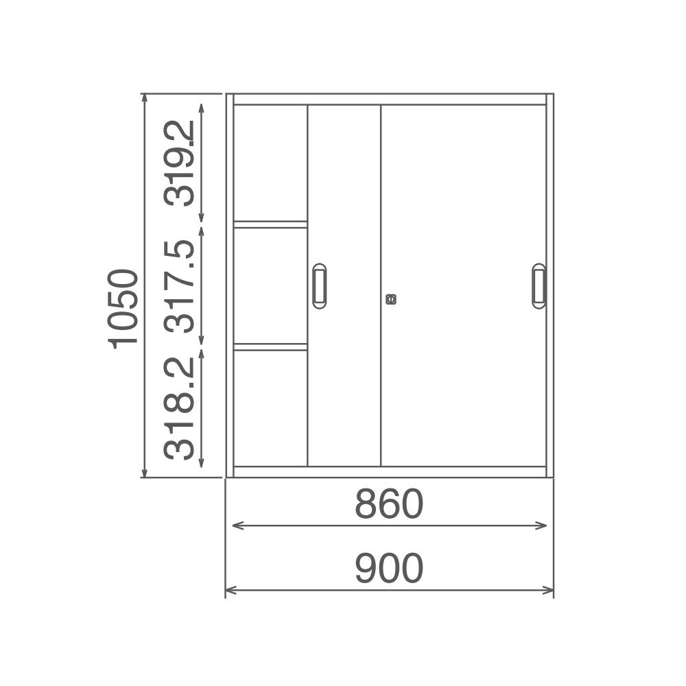 省スペース 引違い書庫 整理整頓