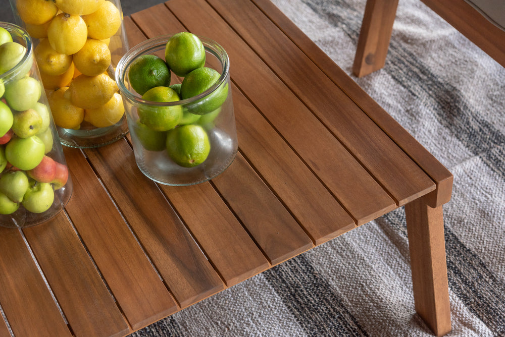 ソファテーブルセット ブラウン 天然木 ダイニング リビング ガーデン リゾート 組立品【az-nx20set】