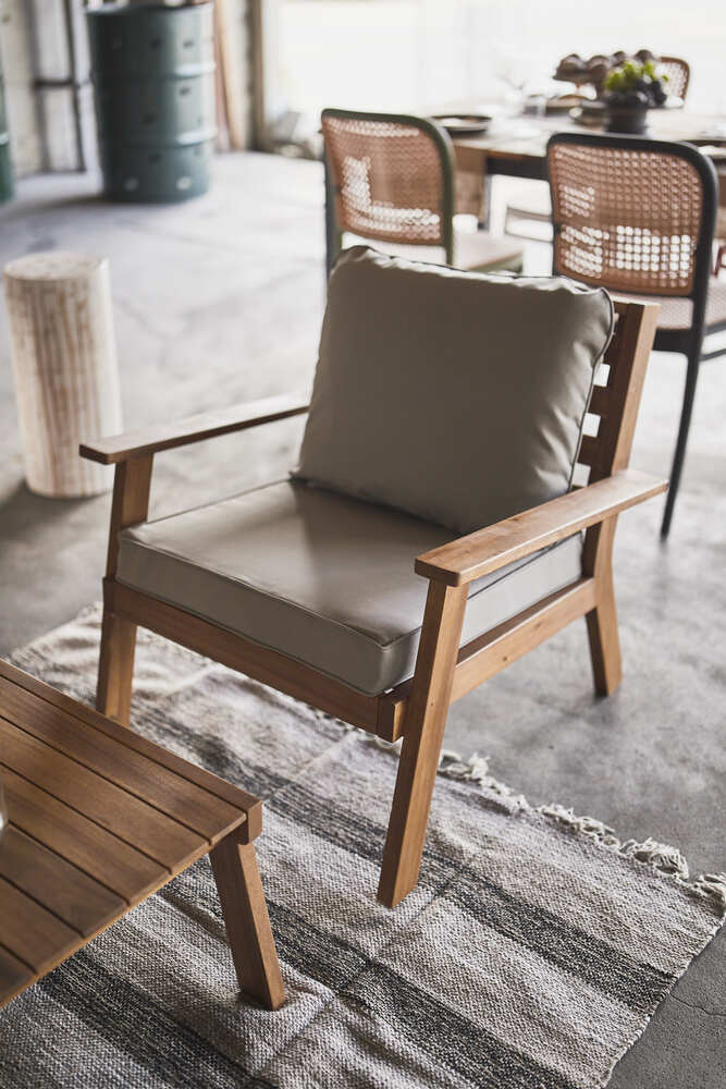 ソファテーブルセット ブラウン 天然木 ダイニング リビング ガーデン リゾート 組立品【az-nx20set】