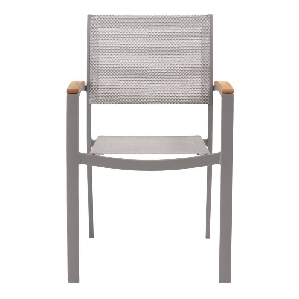 オリー チェア 天然木 メッシュ生地 スタッキング 椅子 ハンドル付き 屋外 ガーデン ベランダ【az-ods71】