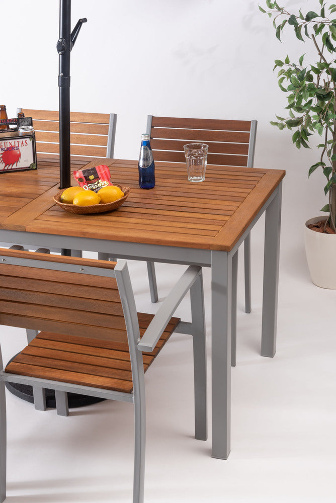 オリー チェア 天然木 スタッキング 椅子 アームチェア 屋外 ガーデン ベランダ テラス【az-ods72】