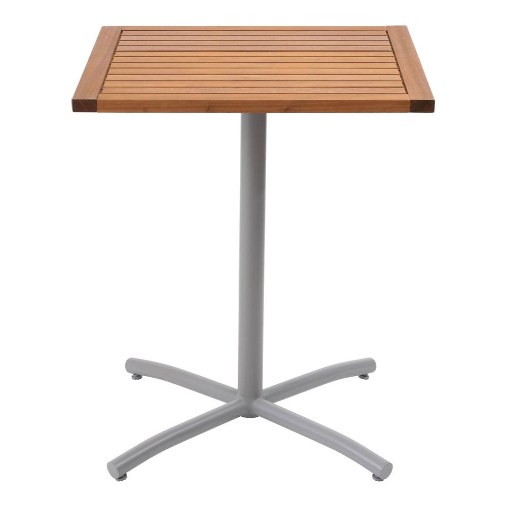 オリー カフェテーブル 天然木 アジャスター付き 正方形 テーブル 屋外 ガーデン 机 ベランダ【az-ods73】