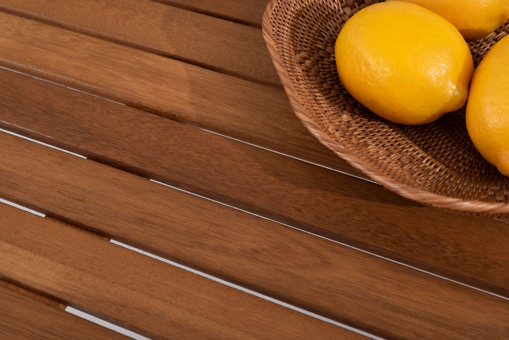 オリー ダイニングテーブル 天然木 アジャスター付き パラソルホール付き 4人用 テーブル 屋外 ガーデン 机 ベランダ パラソル【az-ods74】