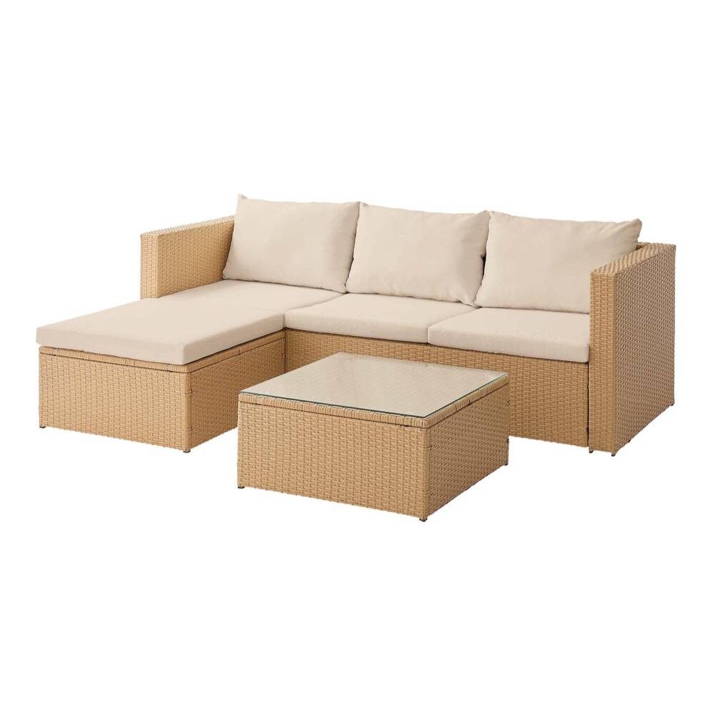 ガーデンソファーセット オットマン ベージュ