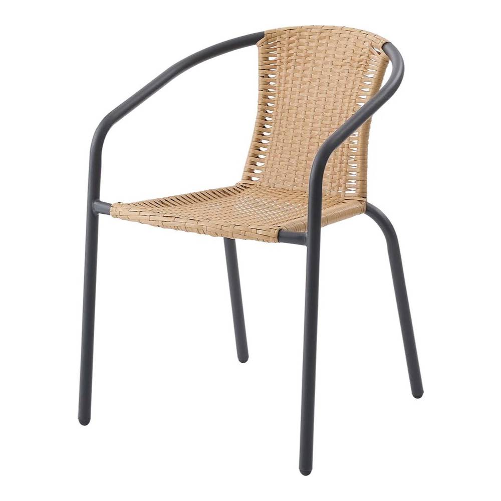 ガーデンチェア スチール ブラック