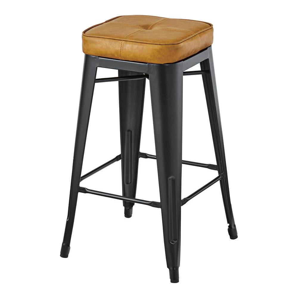 キャメル ソフトレザー ダイニングスツール