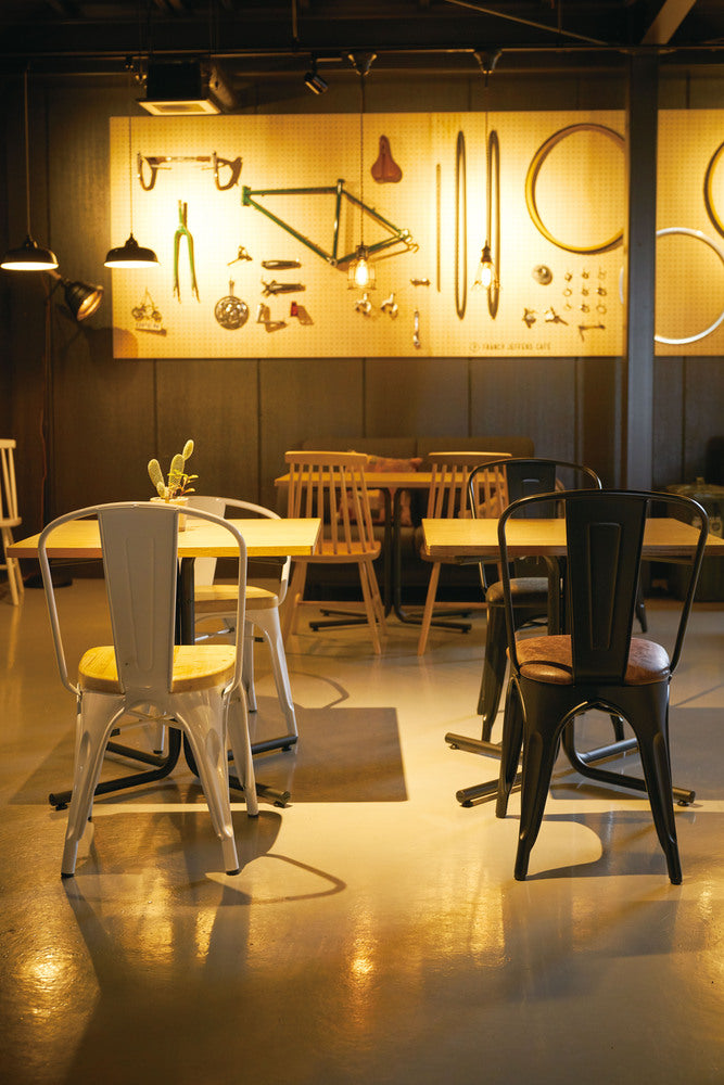 ソフトレザー座面 レストラン ダイニングチェア