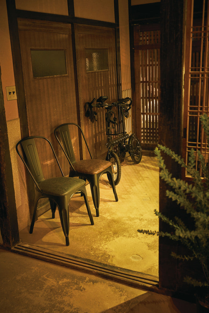 レトロ チェア 玄関 椅子 スチールチェア