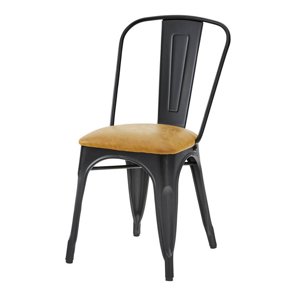 キャメル ソフトレザー座面 ダイニングチェア