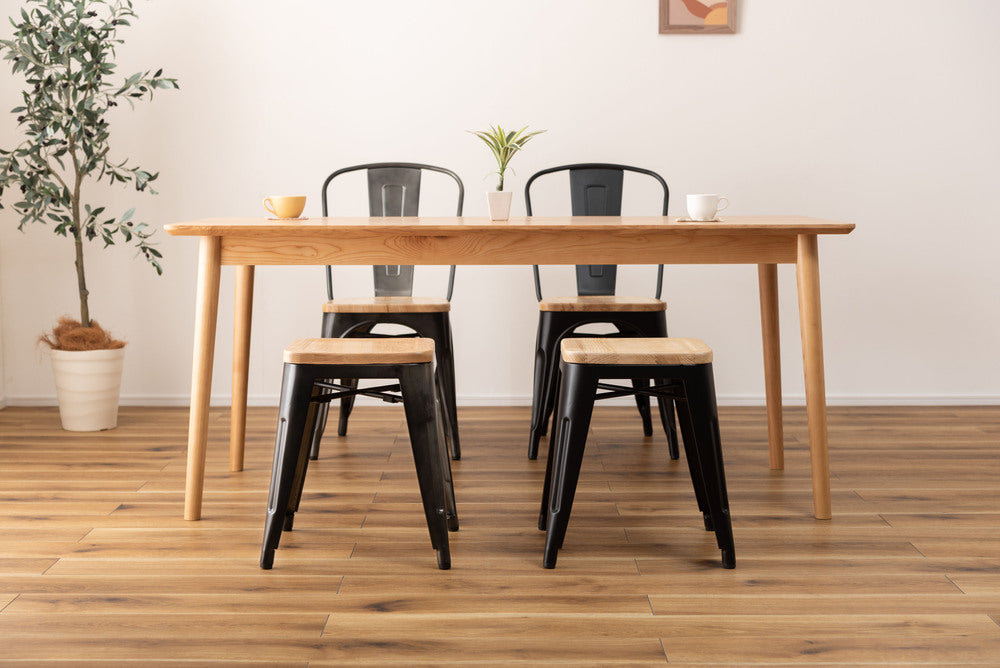 カフェ風 ダイニングスツール ブラック