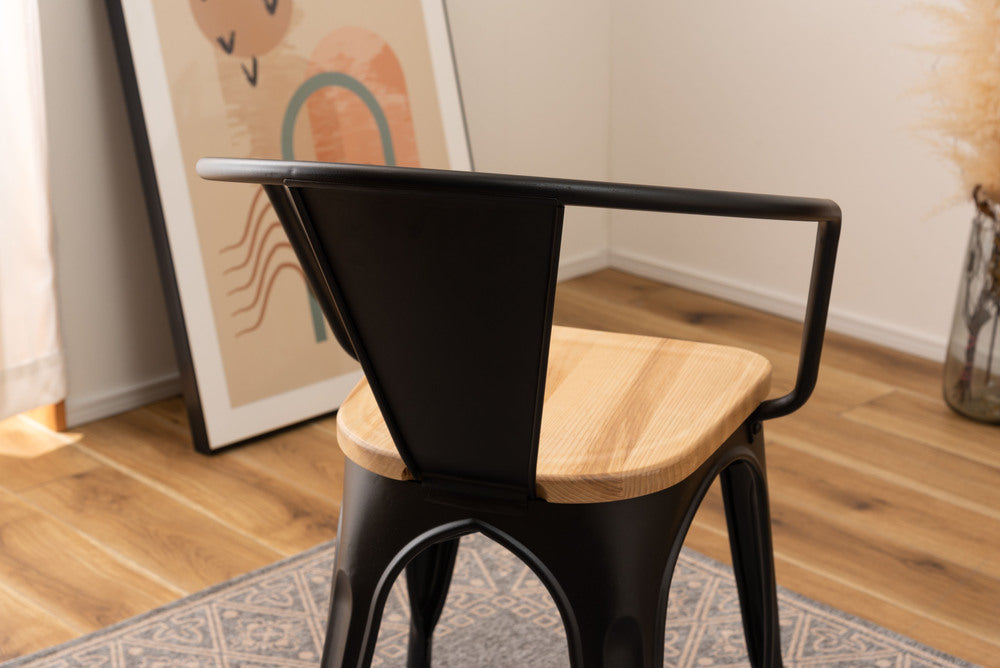 アームチェア シンプル 背もたれ 頑丈 スチール