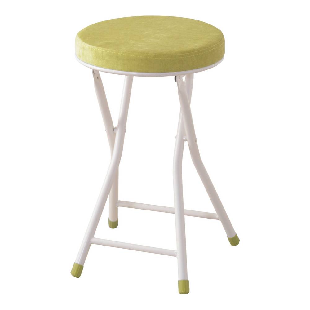 グリーン 玄関椅子 キャップ付 スツール