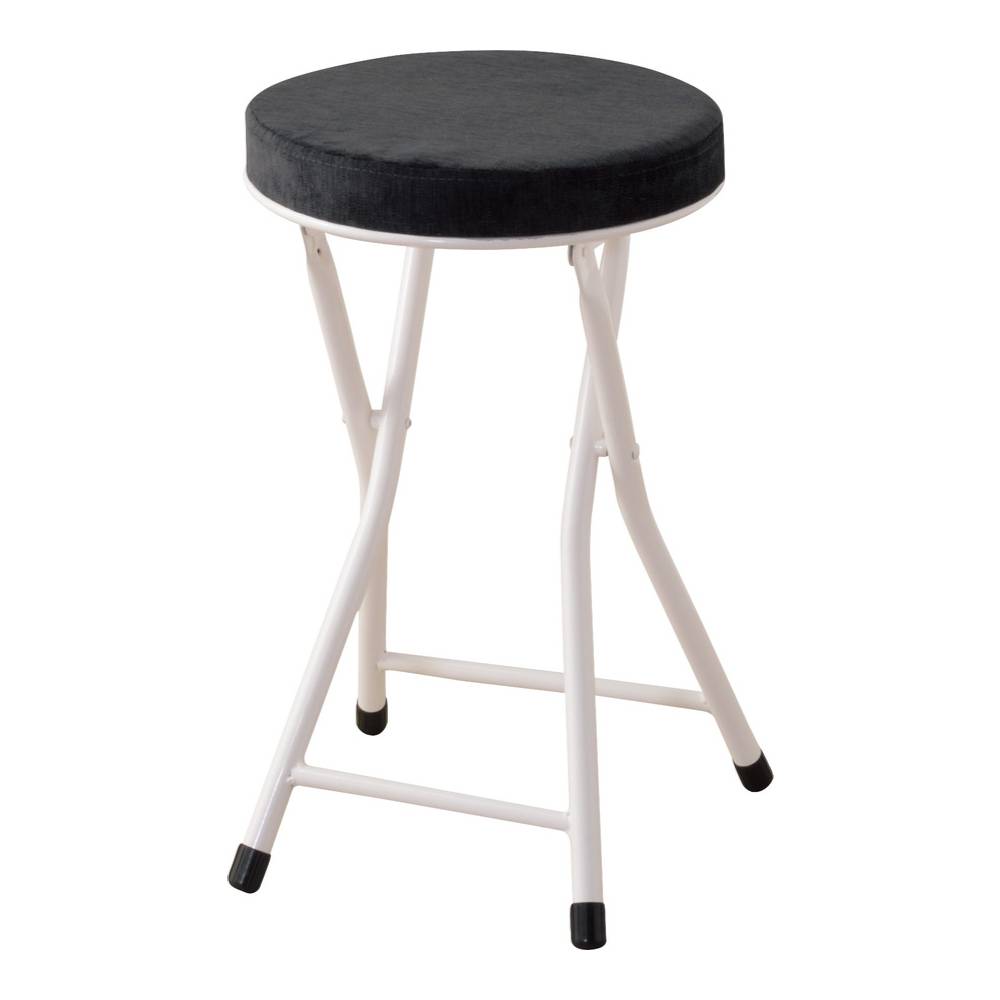 ブラック 玄関スツール デスク用のスツール