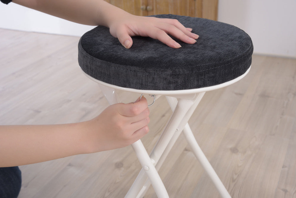 ロンダ スツール 折りたたみ式 6点セット 椅子 背もたれなし 丸形 カウンタースツール フォールディングチェア【az-pc31】