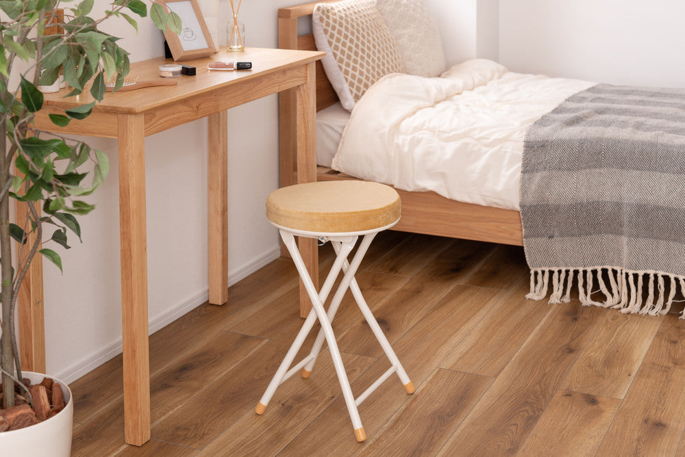 ロンダ スツール 折りたたみ式 6点セット 椅子 背もたれなし 丸形 カウンタースツール フォールディングチェア【az-pc31】