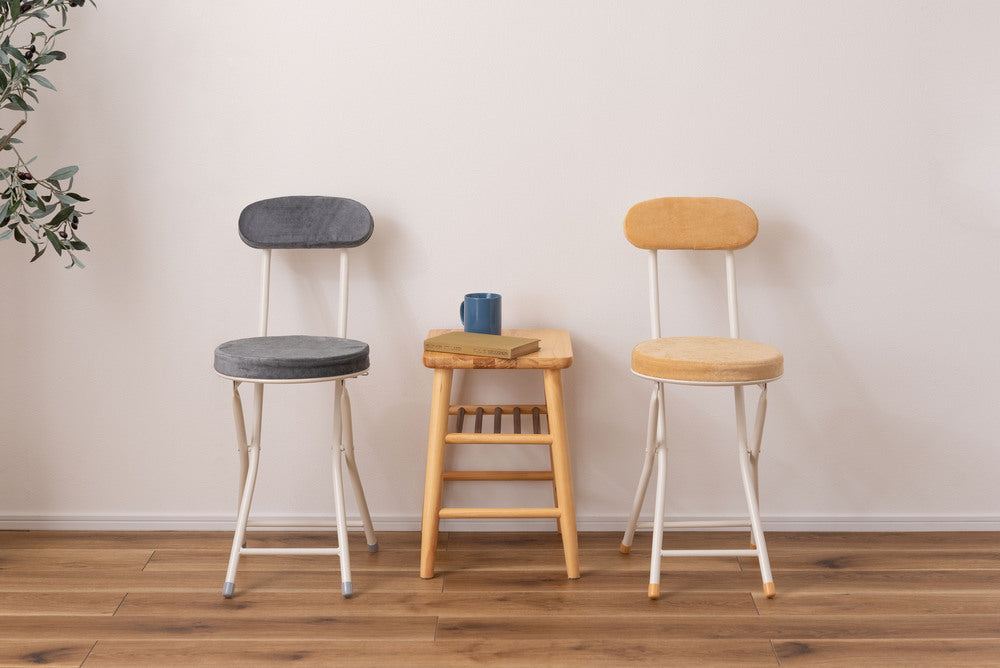 ロンダ チェア 折りたたみ式 6点セット 椅子 背もたれ付き 丸形 カウンター フォールディングチェア【az-pc32】