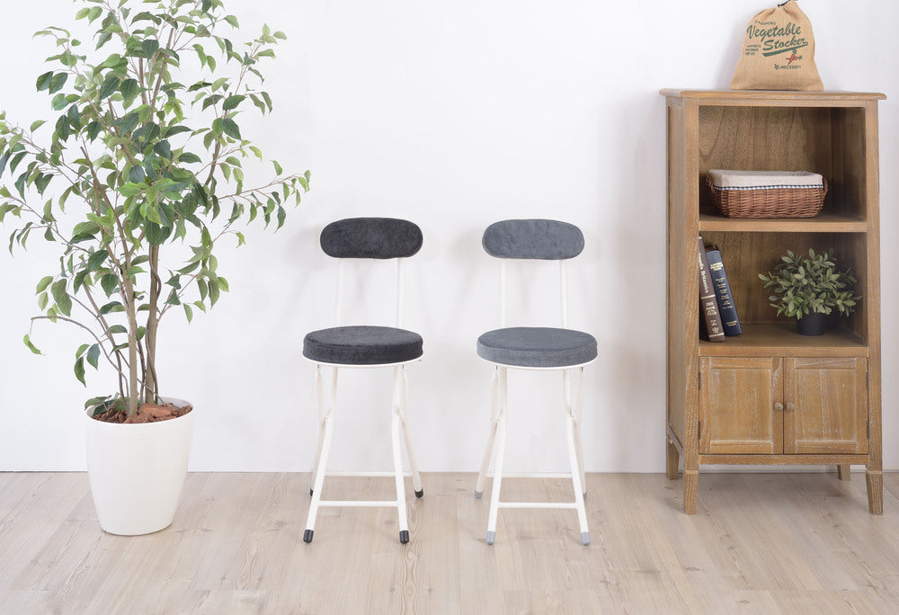 ロンダ チェア 折りたたみ式 6点セット 椅子 背もたれ付き 丸形 カウンター フォールディングチェア【az-pc32】