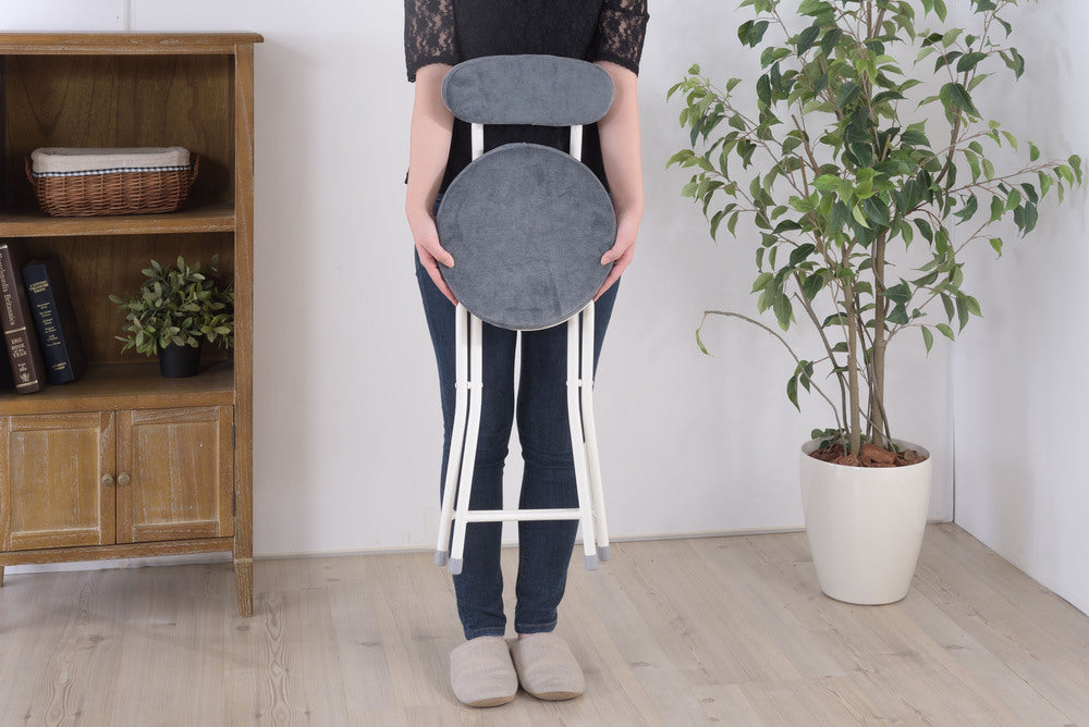 ロンダ チェア 折りたたみ式 6点セット 椅子 背もたれ付き 丸形 カウンター フォールディングチェア【az-pc32】