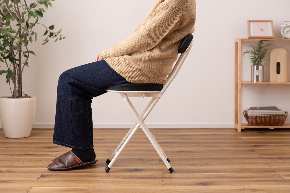 ロンダ チェア 折りたたみ式 6点セット 椅子 背もたれ付き 丸形 カウンター フォールディングチェア【az-pc32】