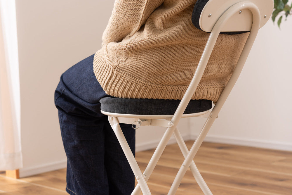 ロンダ チェア 折りたたみ式 6点セット 椅子 背もたれ付き 丸形 カウンター フォールディングチェア【az-pc32】