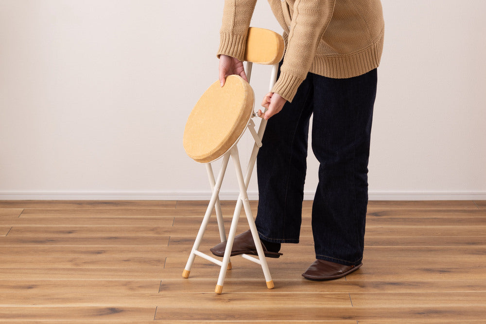 ロンダ チェア 折りたたみ式 6点セット 椅子 背もたれ付き 丸形 カウンター フォールディングチェア【az-pc32】