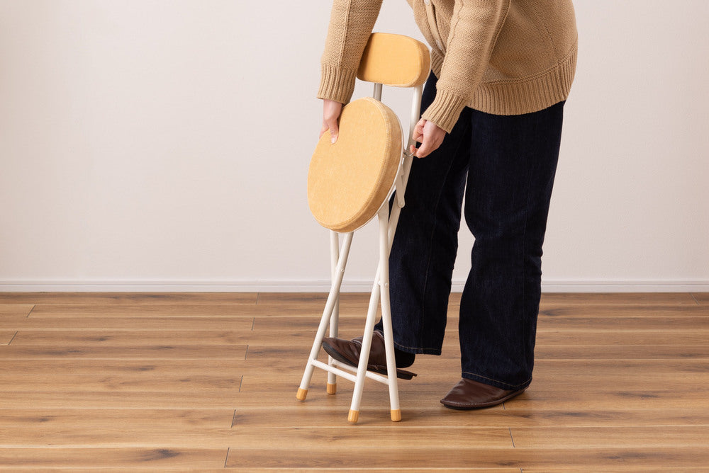 ロンダ チェア 折りたたみ式 6点セット 椅子 背もたれ付き 丸形 カウンター フォールディングチェア【az-pc32】