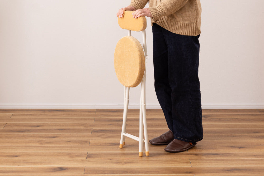 ロンダ チェア 折りたたみ式 6点セット 椅子 背もたれ付き 丸形 カウンター フォールディングチェア【az-pc32】