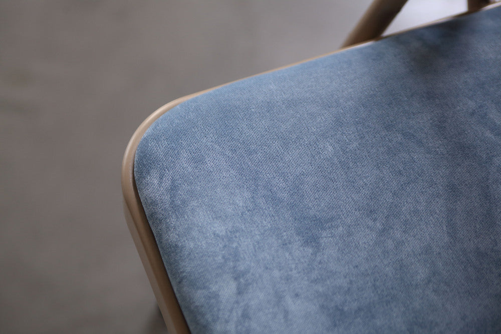 フォールディングチェア 折りたたみ式 4点セット 椅子 背もたれ付き ヴィンテージ デスクチェア ベロア調 チェア【az-pc33】