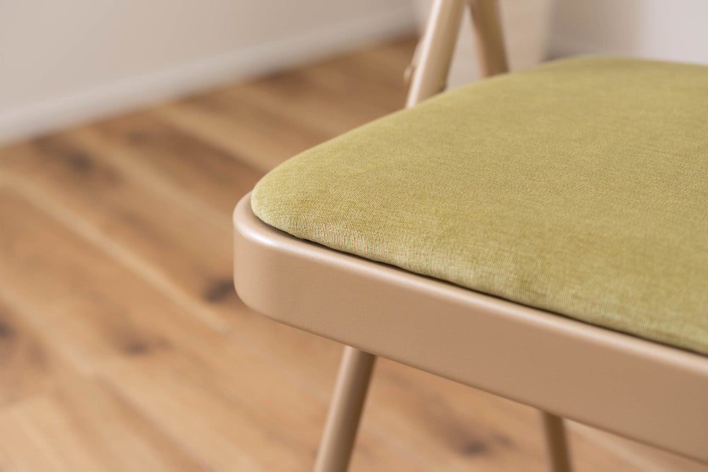 フォールディングチェア 折りたたみ式 4点セット 椅子 背もたれ付き ヴィンテージ デスクチェア ベロア調 チェア【az-pc33】