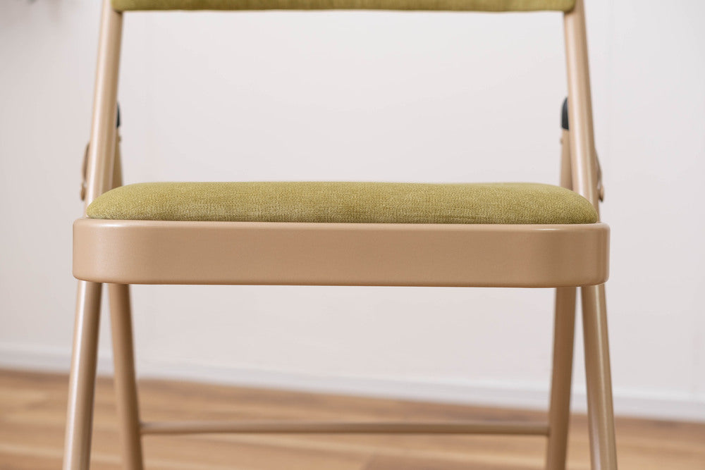 フォールディングチェア 折りたたみ式 4点セット 椅子 背もたれ付き ヴィンテージ デスクチェア ベロア調 チェア【az-pc33】