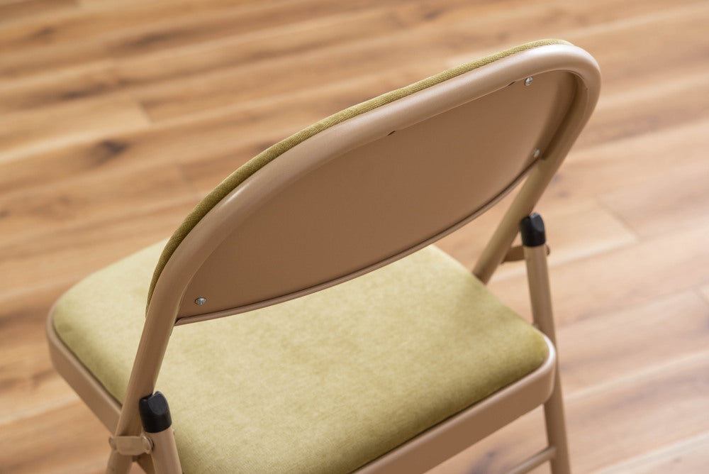 フォールディングチェア 折りたたみ式 4点セット 椅子 背もたれ付き ヴィンテージ デスクチェア ベロア調 チェア【az-pc33】