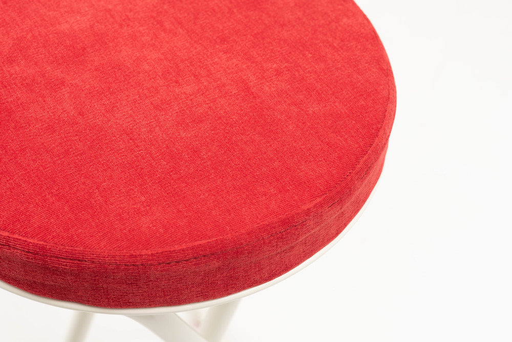 ロンダ ハイスツール 折りたたみ式 6点セット 椅子 背もたれなし 丸形 カウンタースツール ベロア調生地 フォールディングチェア【az-pc34】